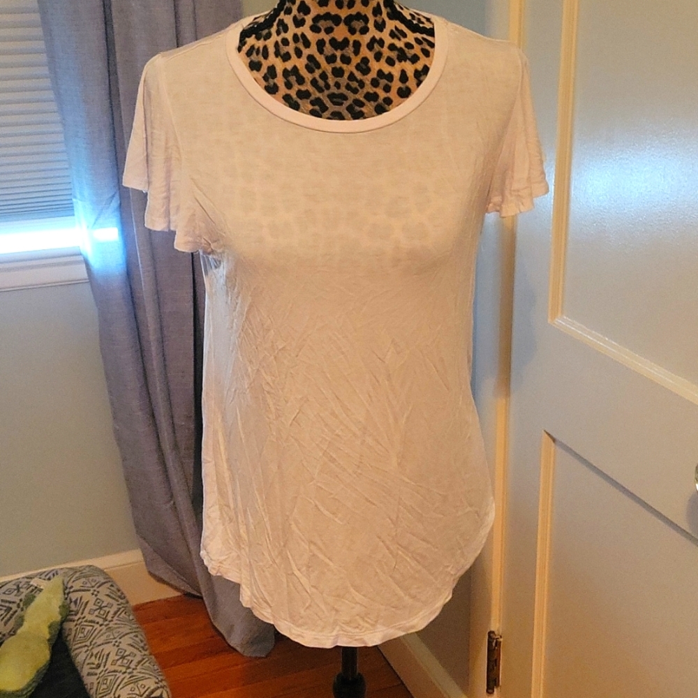 Basic Flutter Top White Tee